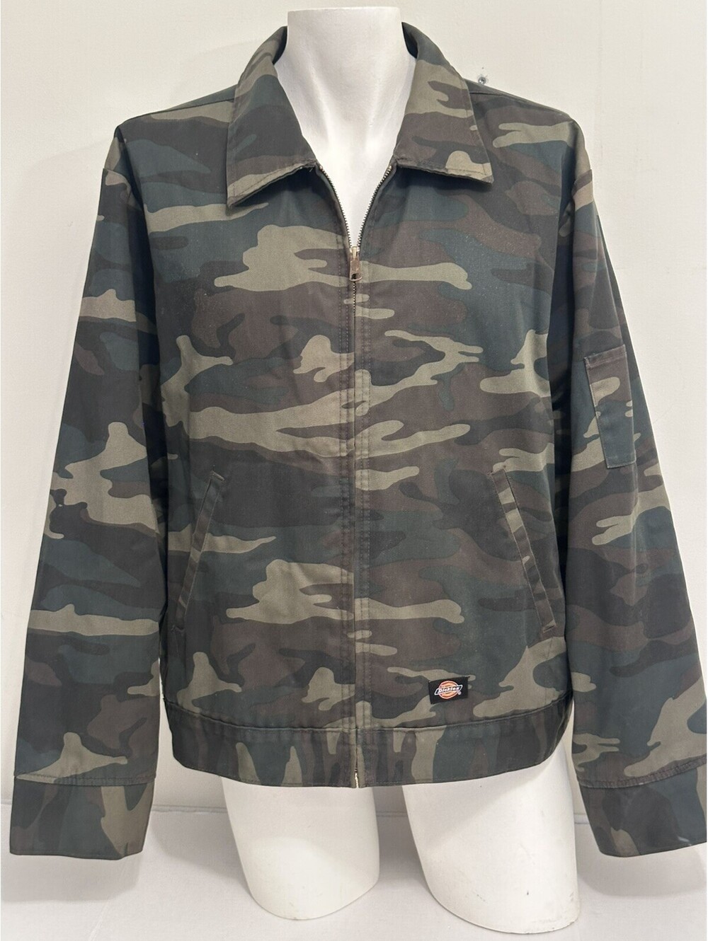 Dickies Personalized Jacket Men's Camo Quilted Work Zip Up Bomber Cotton Xl